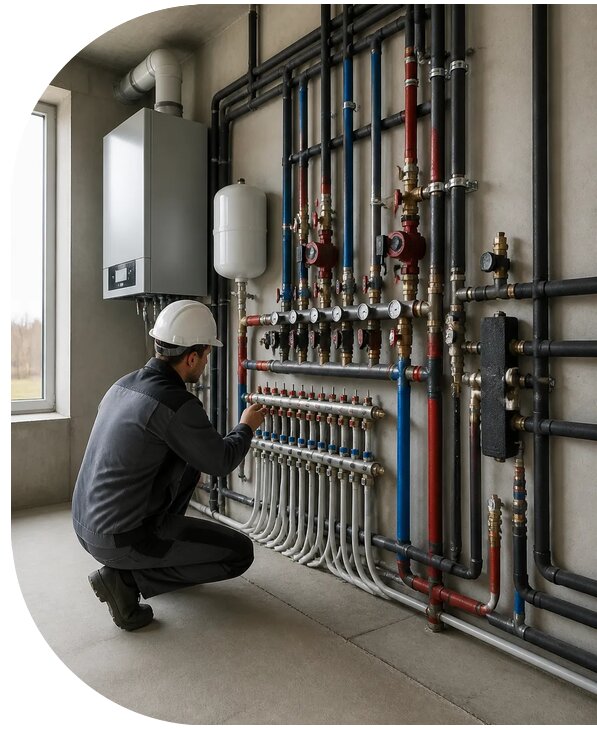 Монтаж системы отопления здания в Кирове-Чепецке от 163110 р. | АПаруса-Крв
